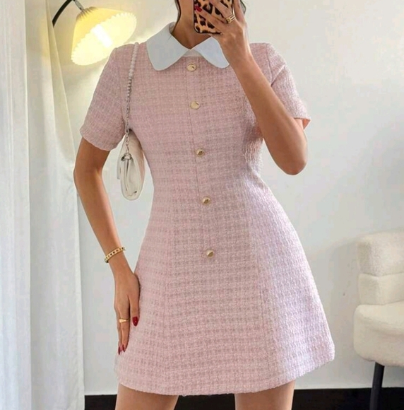 Dresses & Skirts - Fashion New Slimming Waist Turn-Down Collar Quality Short Sleeve